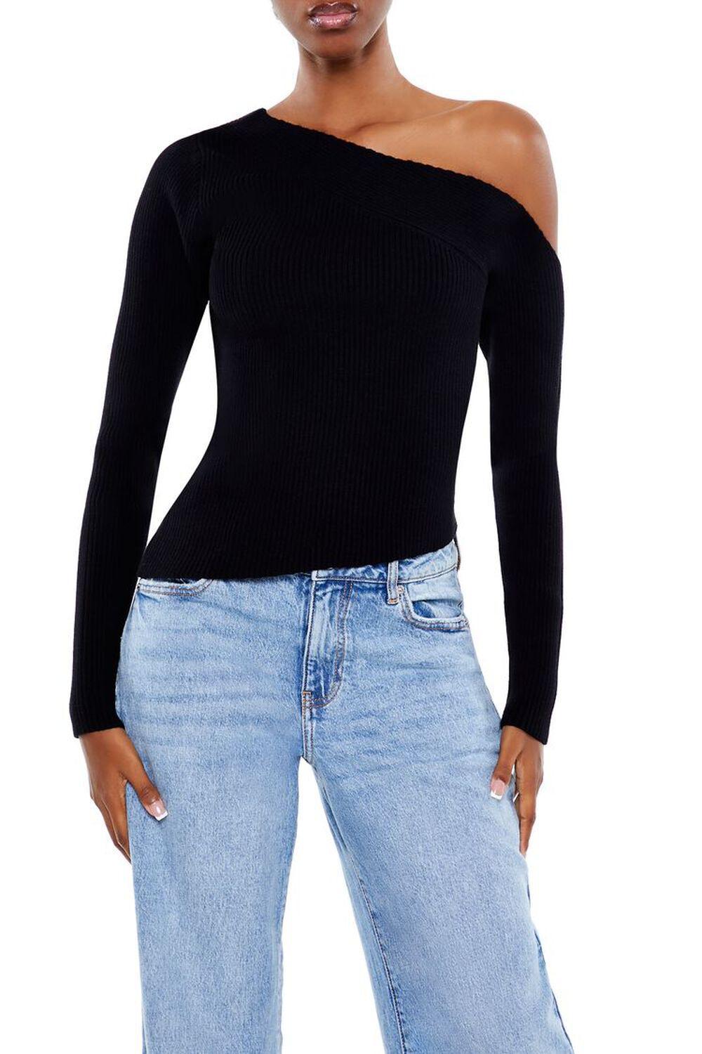 Ribbed Asymmetrical Sweater | Forever 21 product image