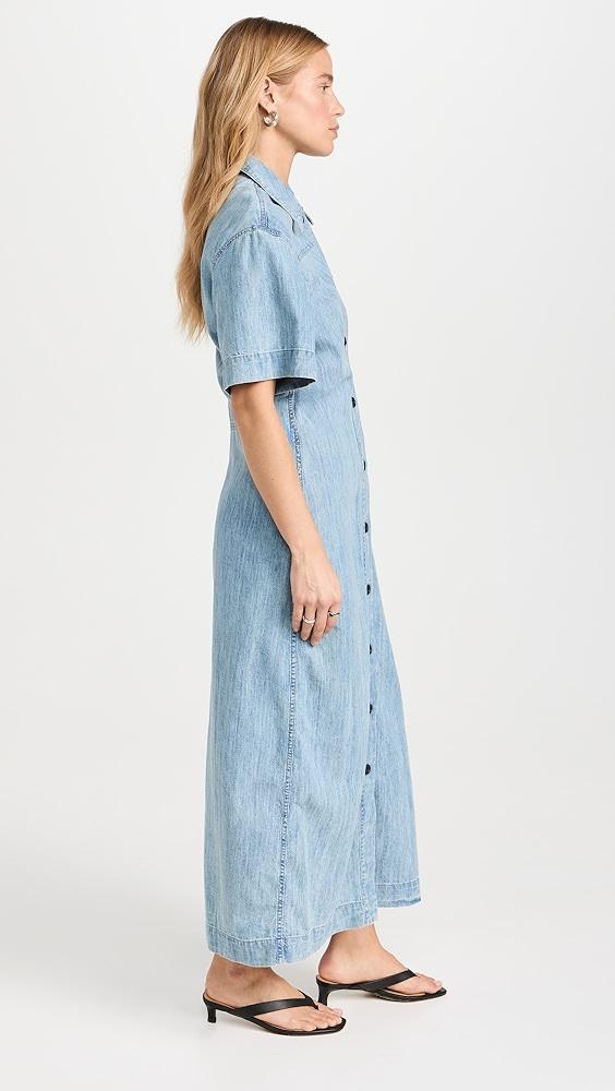 Another Tomorrow Chambray Bias Shirt Dress | Shopbop Product Image