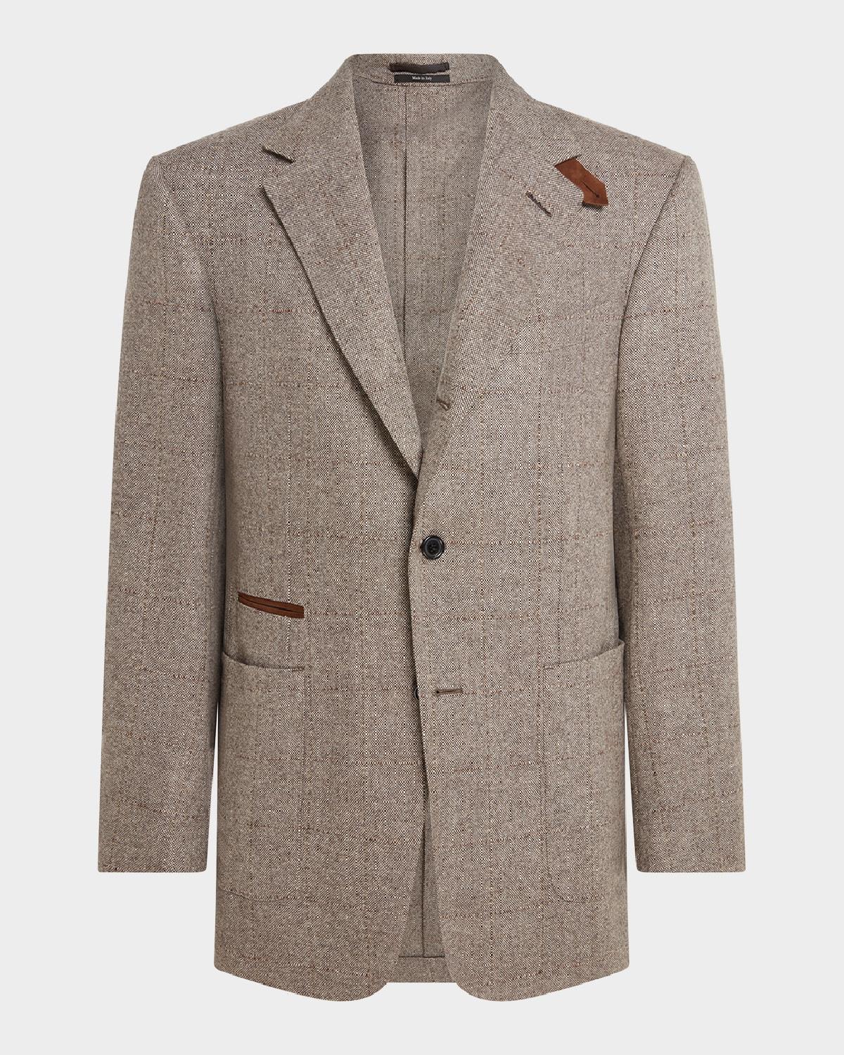 Men's Wool and Cashmere Check Sport Coat Product Image