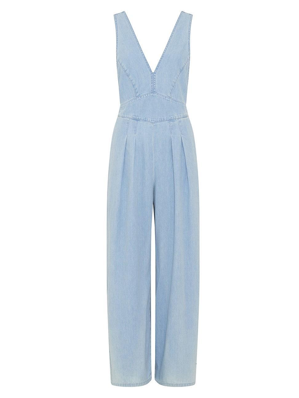 Womens Basili Denim Jumpsuit Product Image