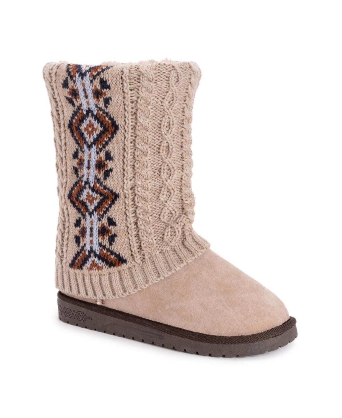 Essentials by MUK LUKS Cheryl Womens Winter Boots Beig/Green Product Image