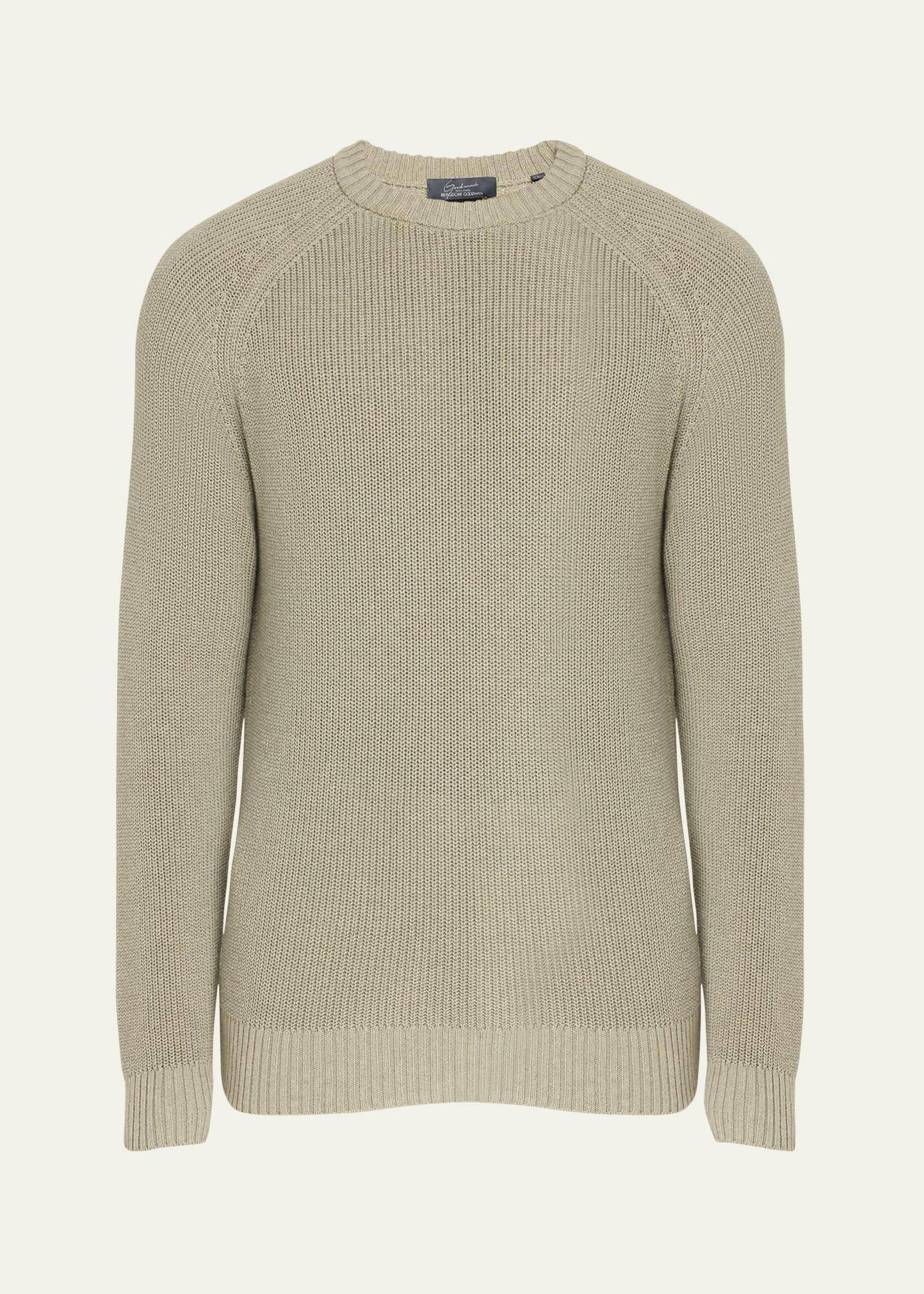 Mens Cotton Melange Crewneck Sweater Product Image