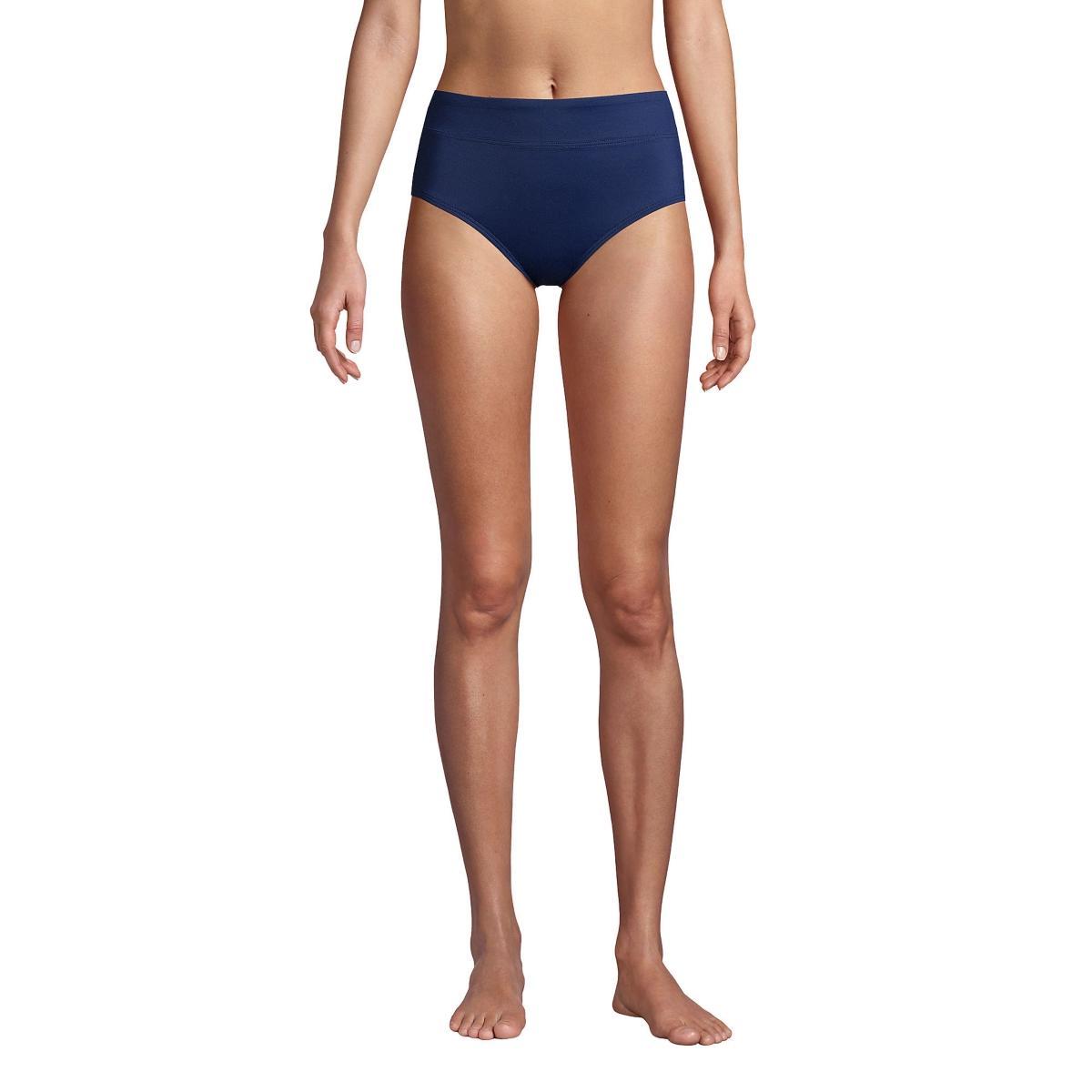 Lands End Womens Long Tummy Control High Waisted Bikini Swim Bottoms Product Image