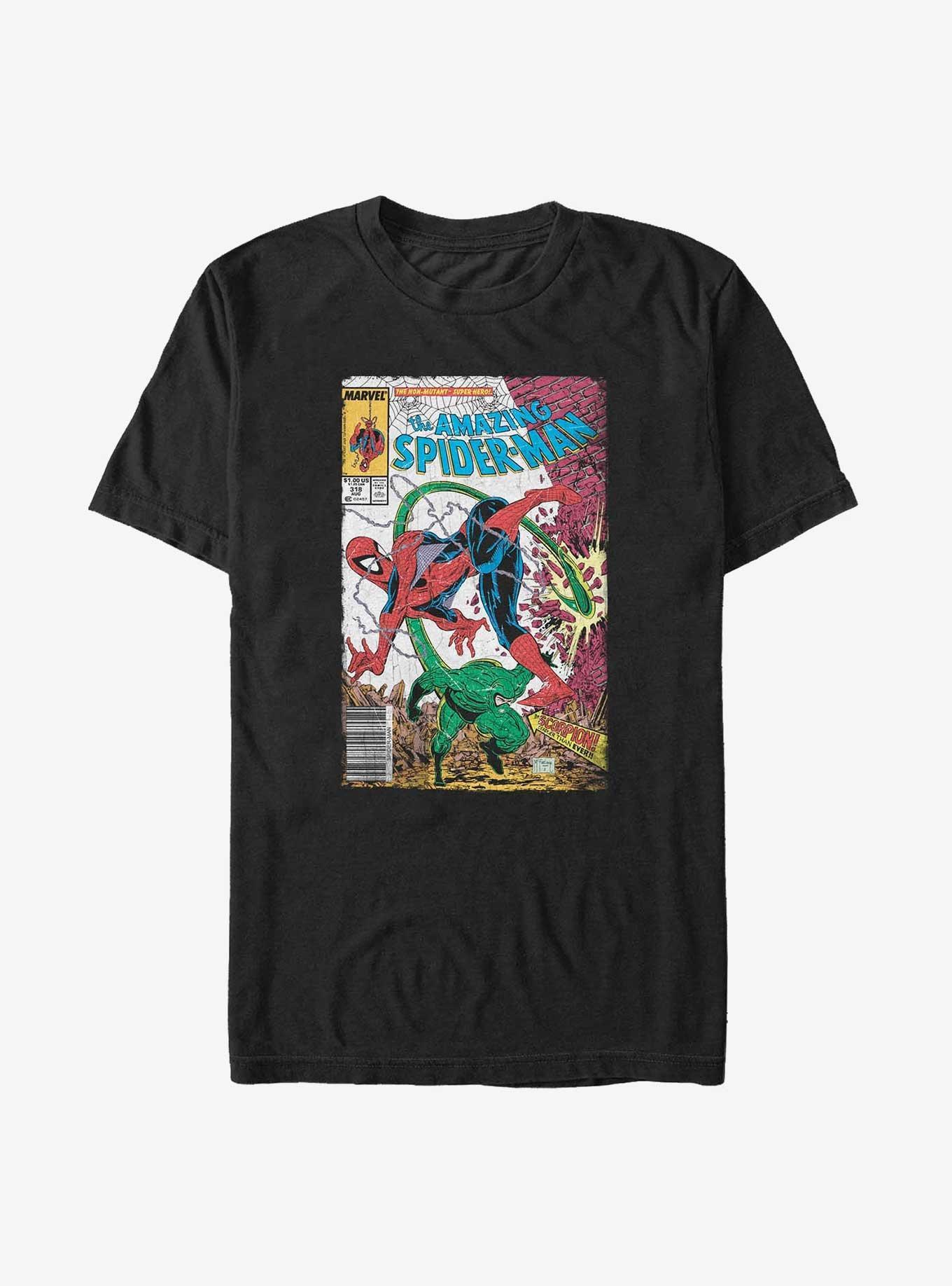 Marvel Spider-Man vs Scorpion Comic Cover Big & Tall T-Shirt Product Image