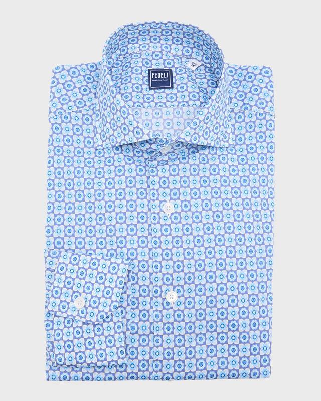 Men's Sean Geometric Floral Dress Shirt Product Image