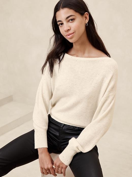 Asymmetrical Sequin Sweater Product Image