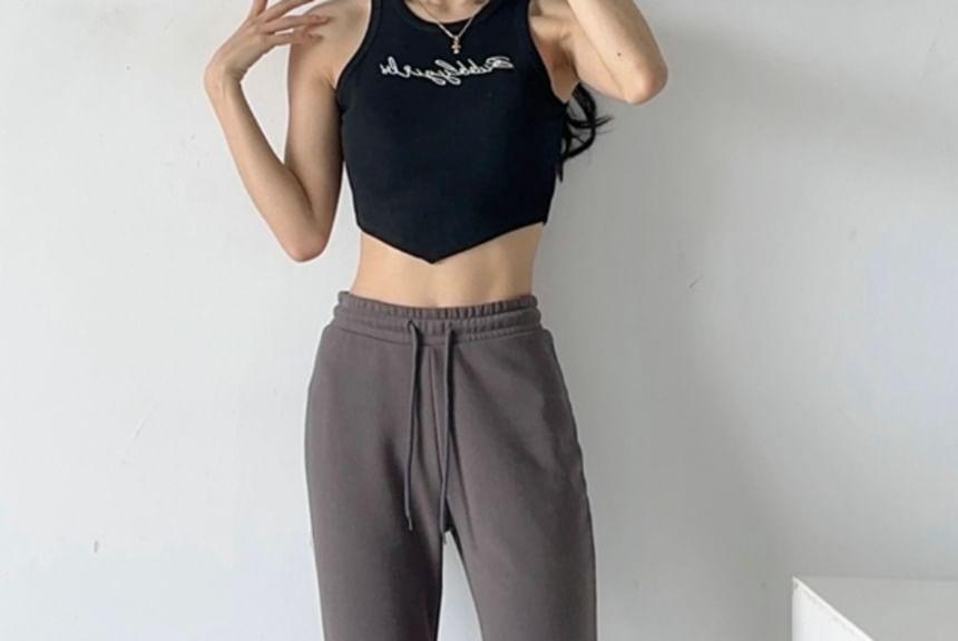 Drawstring Waist Flared Sweatpants Product Image