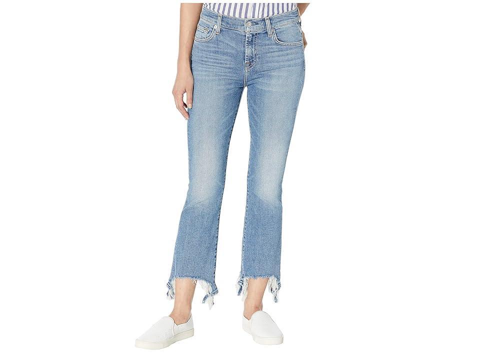 Womens High Rise Slim Kick Flare Cropped Jeans Product Image