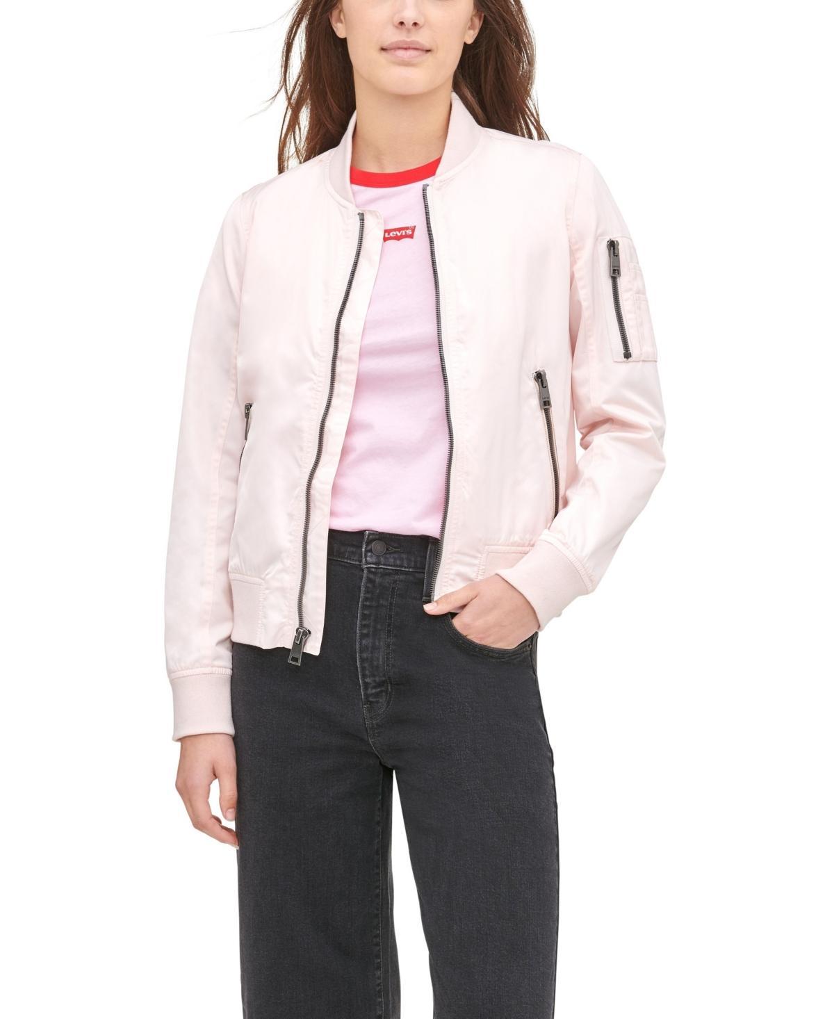 Levis Womens Lightweight Zip-Detail Bomber Jacket Product Image