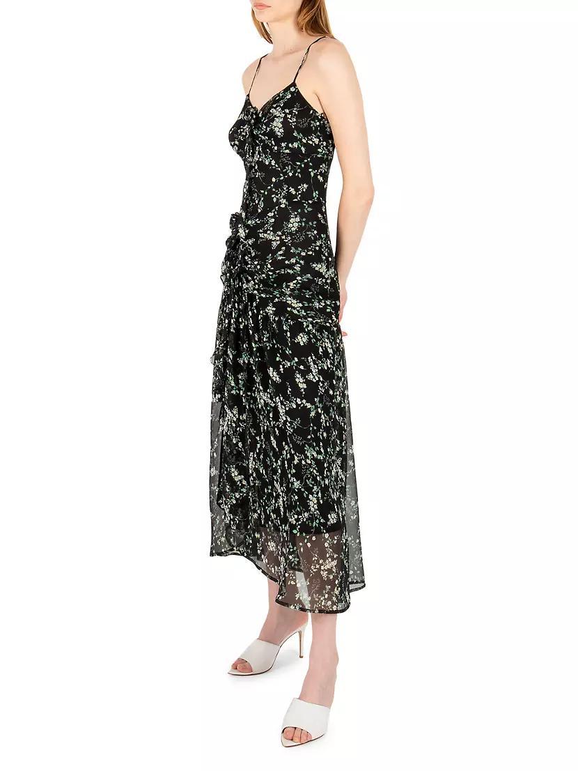 Provence Nirai Floral Silk Chiffon Maxi Dress Product Image