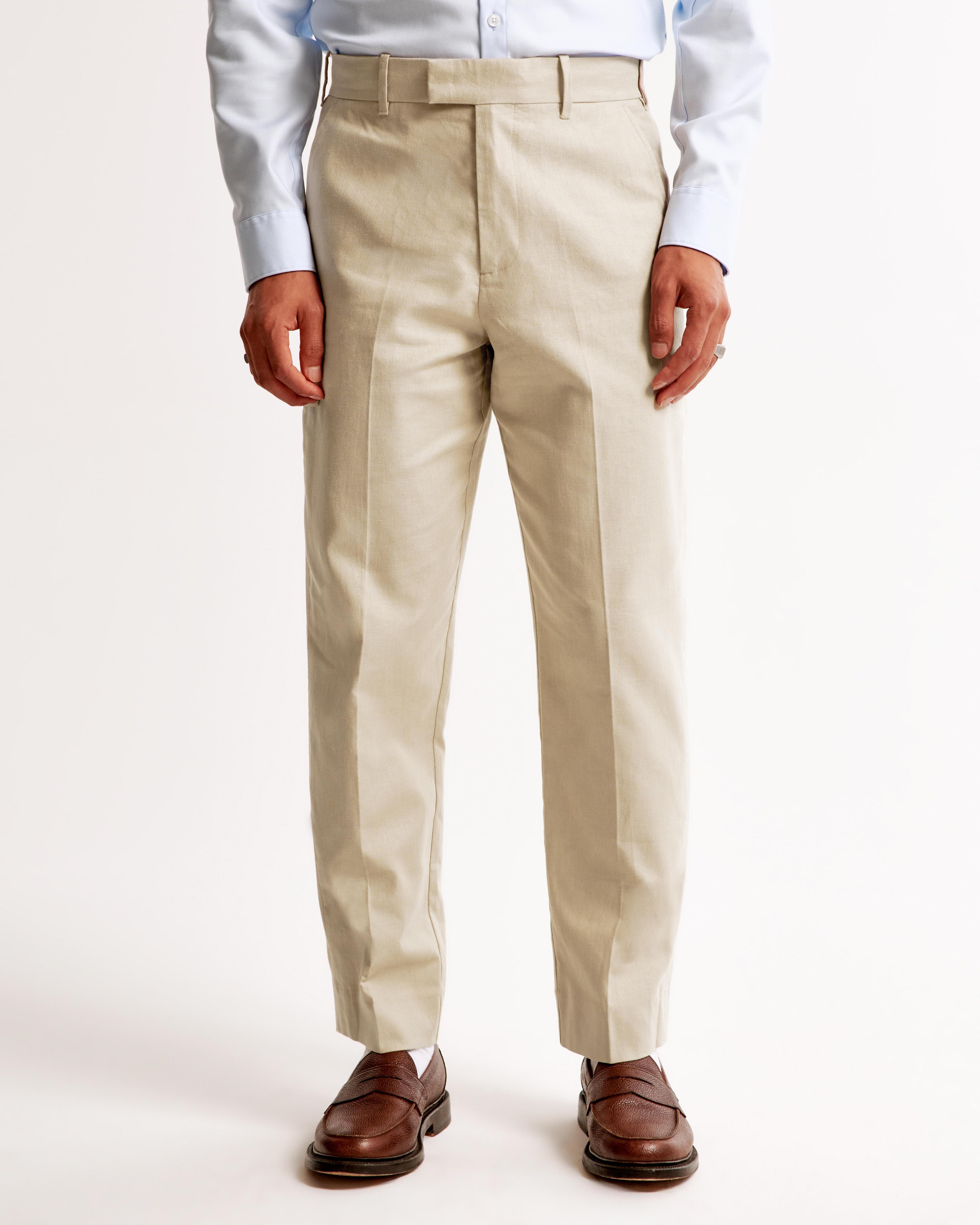 The A&F Collins Tailored Linen-Blend Suit Pant Product Image