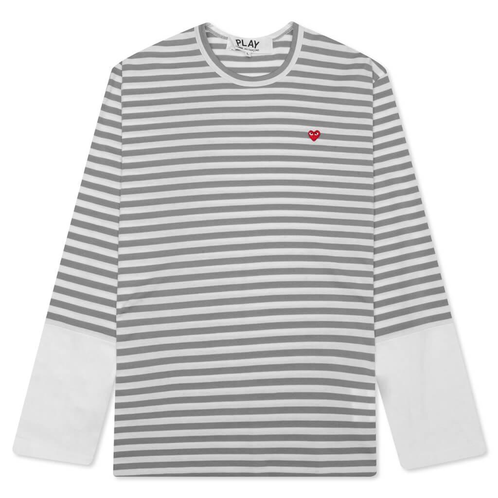 Stripe White T-Shirt - Grey Male product image