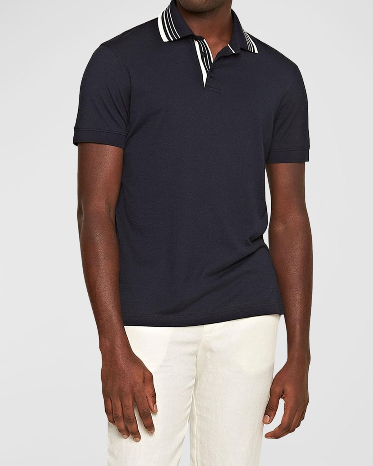 Mens Dominic Cotton-Blend Polo Shirt Product Image