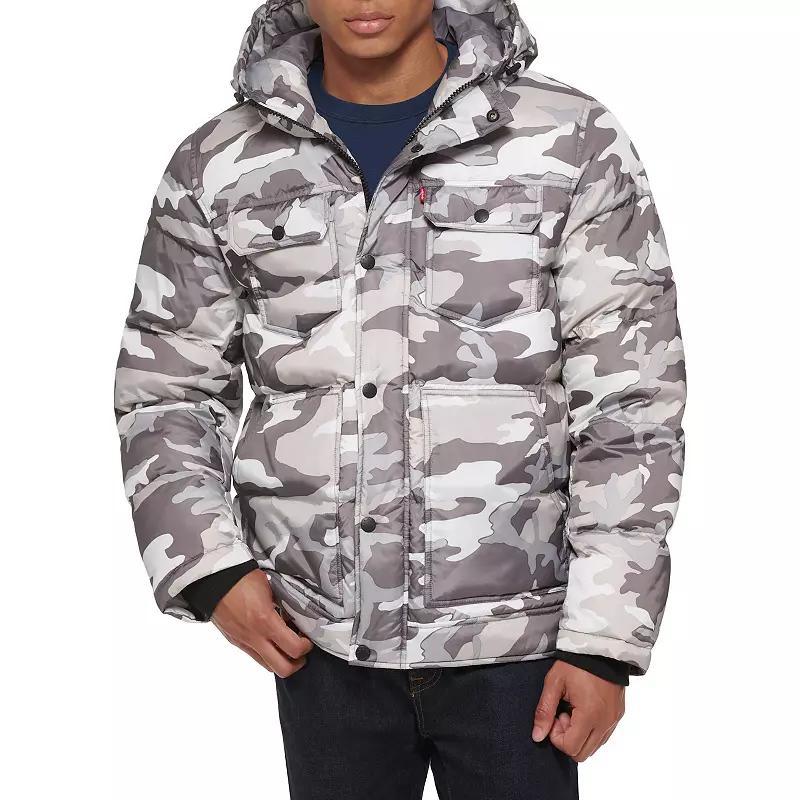 Mens Levis Heavyweight Hooded Puffer Jacket Product Image