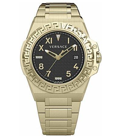 Mens Greca Reaction IP Yellow Gold Stainless Steel Bracelet Watch/44MM Product Image