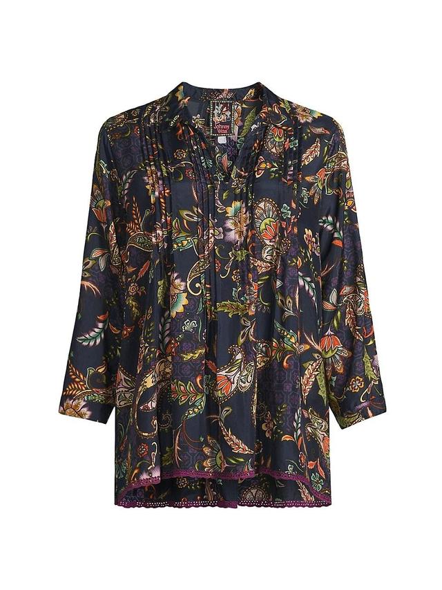 Womens Pixy Paisley Silk Blouse Product Image