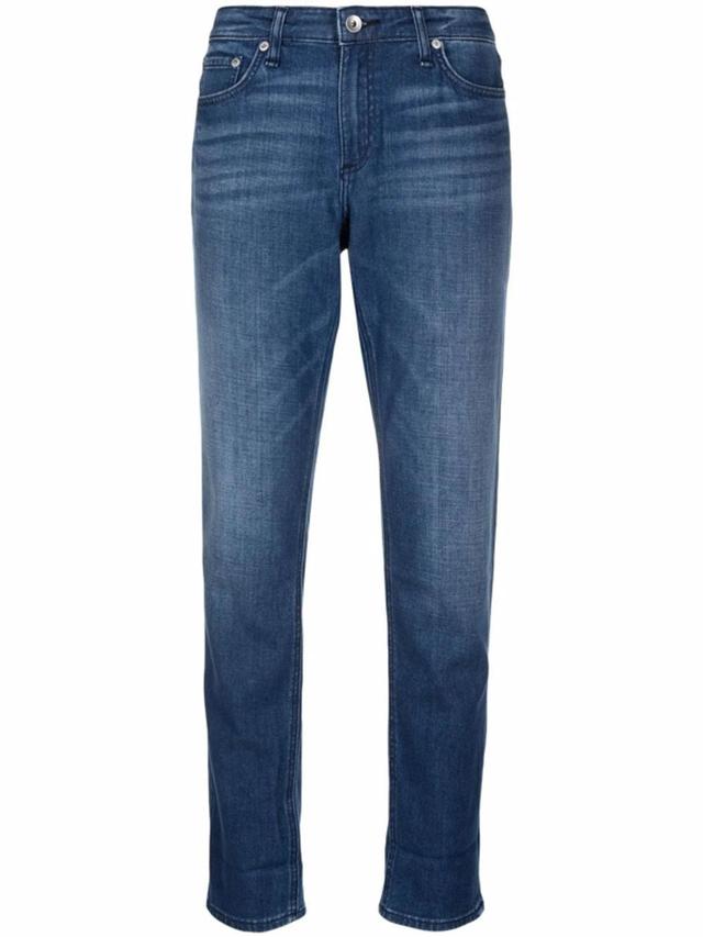 Dre Low-rise Stretch Slim Crop Boyfriend Jeans In Mick With Holes Product Image