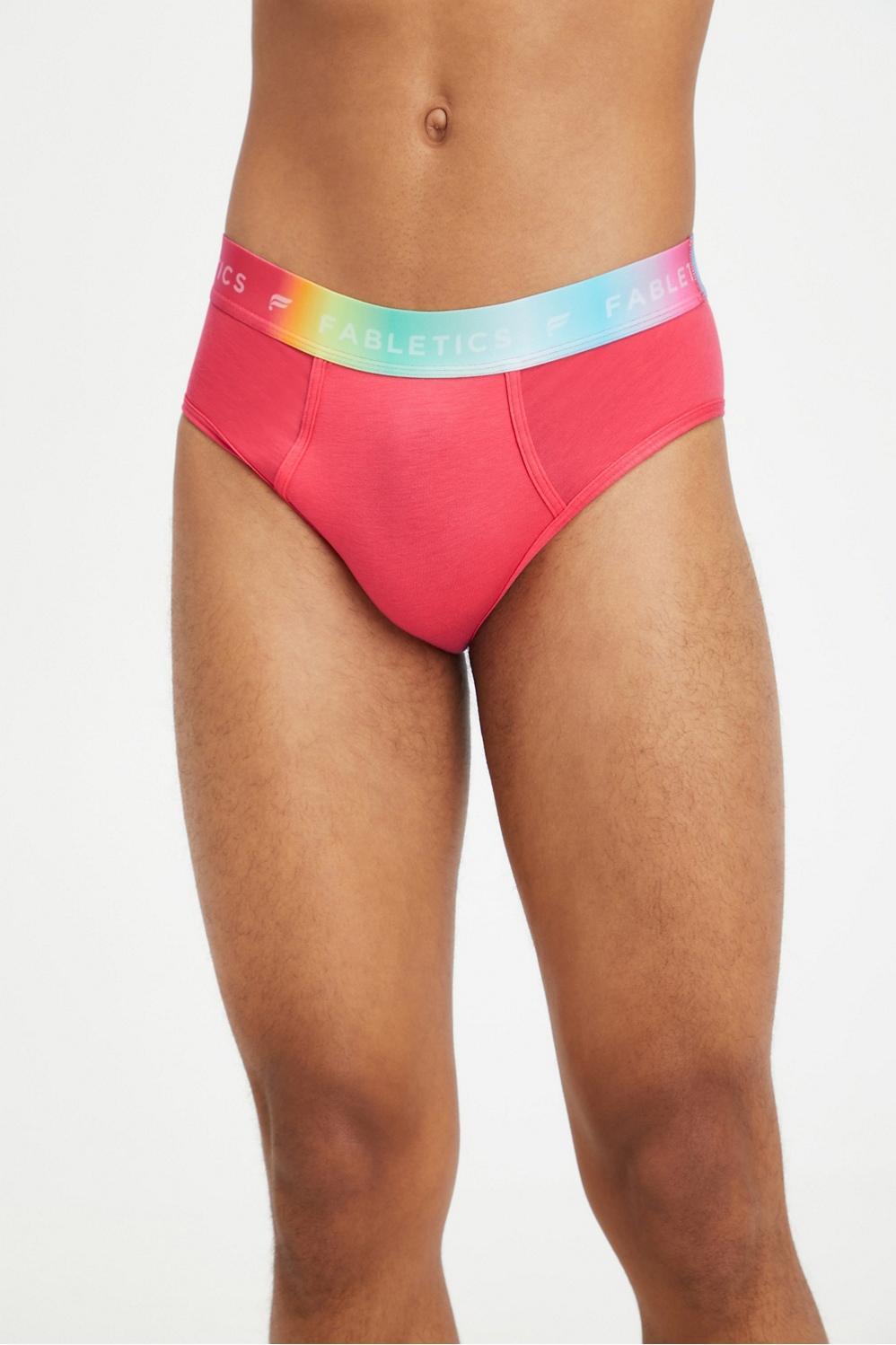 Fabletics 24/7 Pride High-Waisted Brief Womens Magenta Red Size XXL Product Image