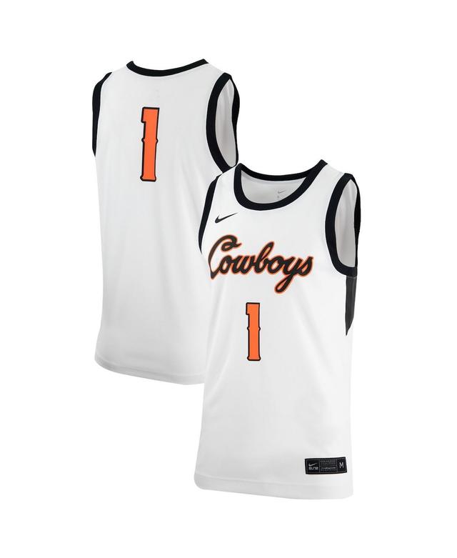 Mens Nike White Oklahoma State Cowboys Retro Replica Basketball Jersey - White Product Image