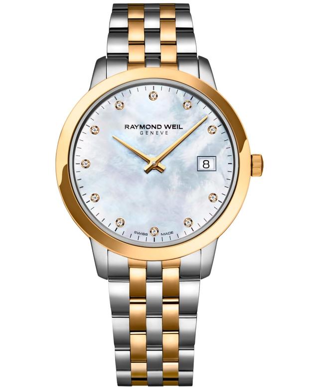 Raymond Weil Womens Swiss Toccata Diamond Accent Two-Tone Stainless Steel Bracelet Watch 34mm Product Image