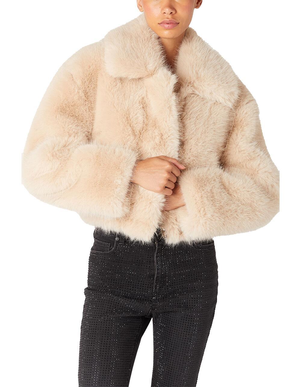 BLANK NYC Gram Moment Faux Fur Womens Bomber Product Image