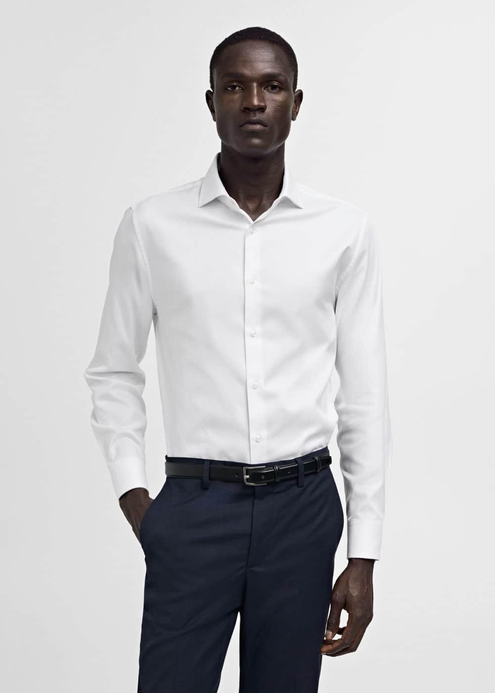 Mango Mens Structured Dress Shirt Product Image