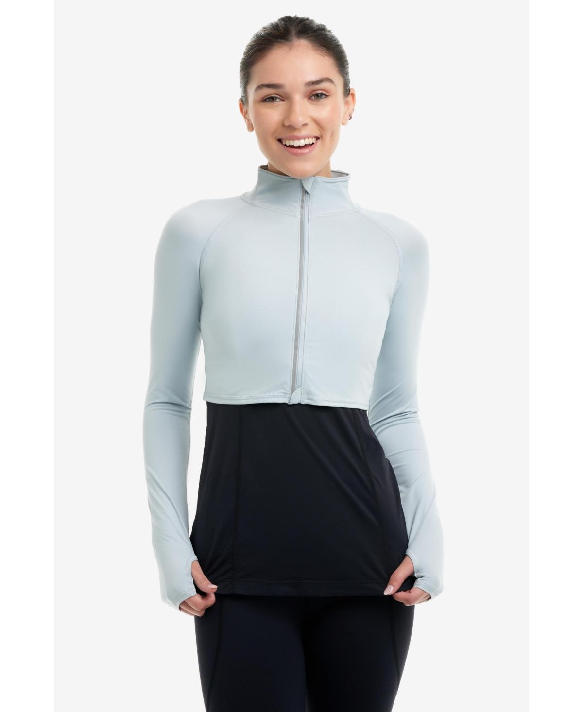 BloqUV Womens Upf 50+ Sun Protective Full Zip Crop Top Product Image