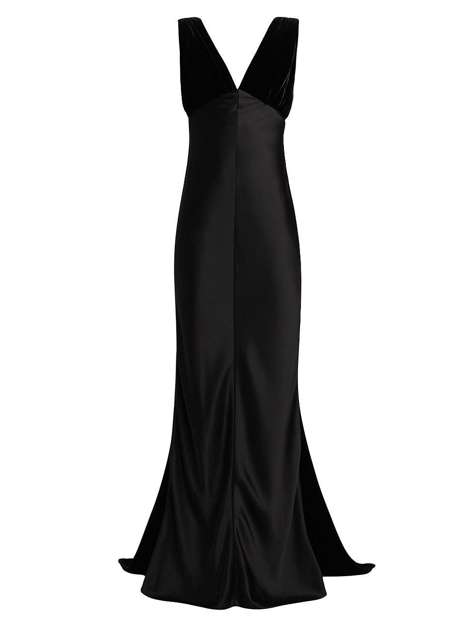 Womens Sabina Silk Sleeveless Gown Product Image