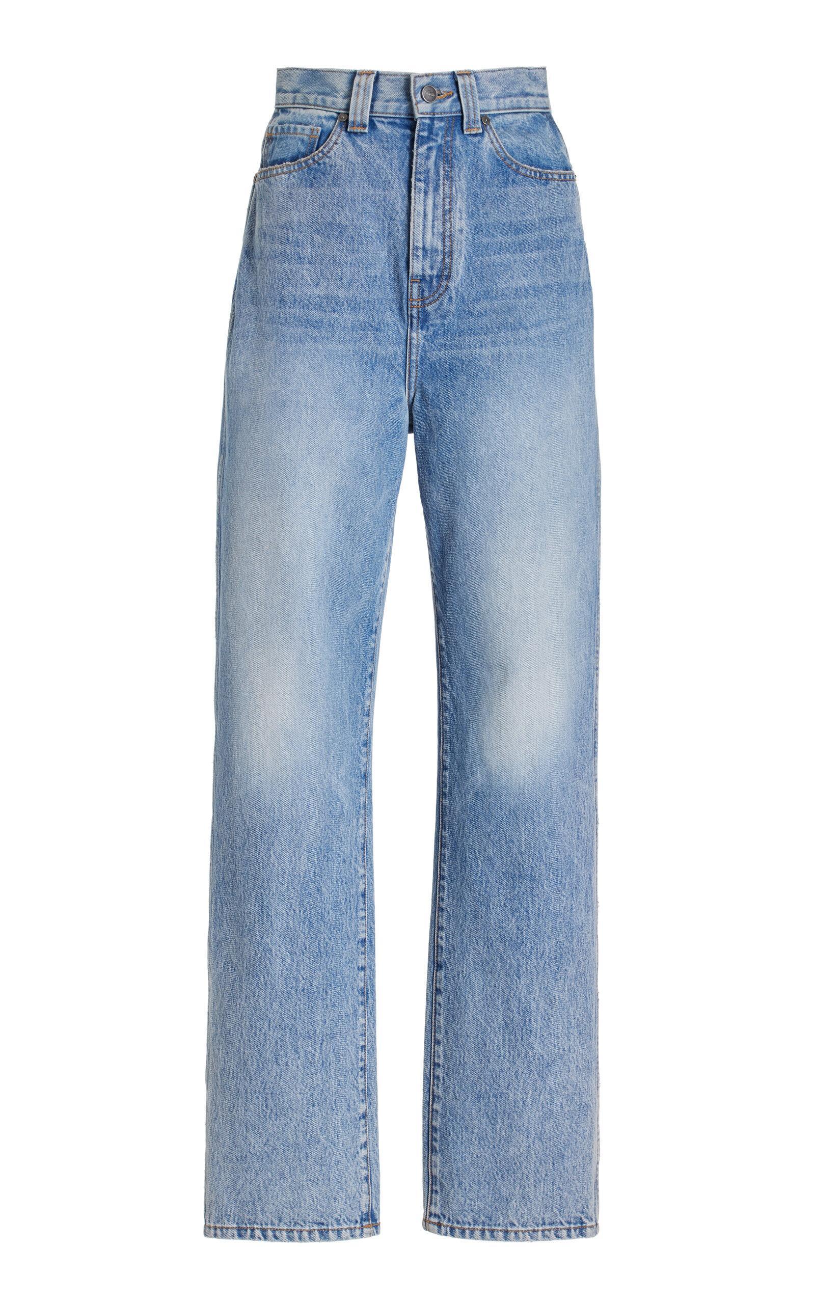 Albi Rigid High-rise Straight-leg Jeans In Medium Wash product image