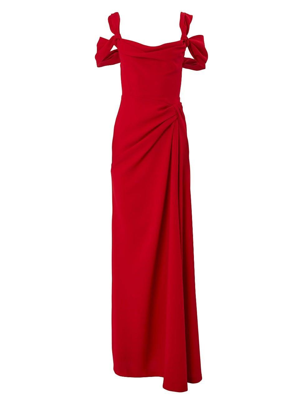 Ruched Off-the-Shoulder Gown Product Image