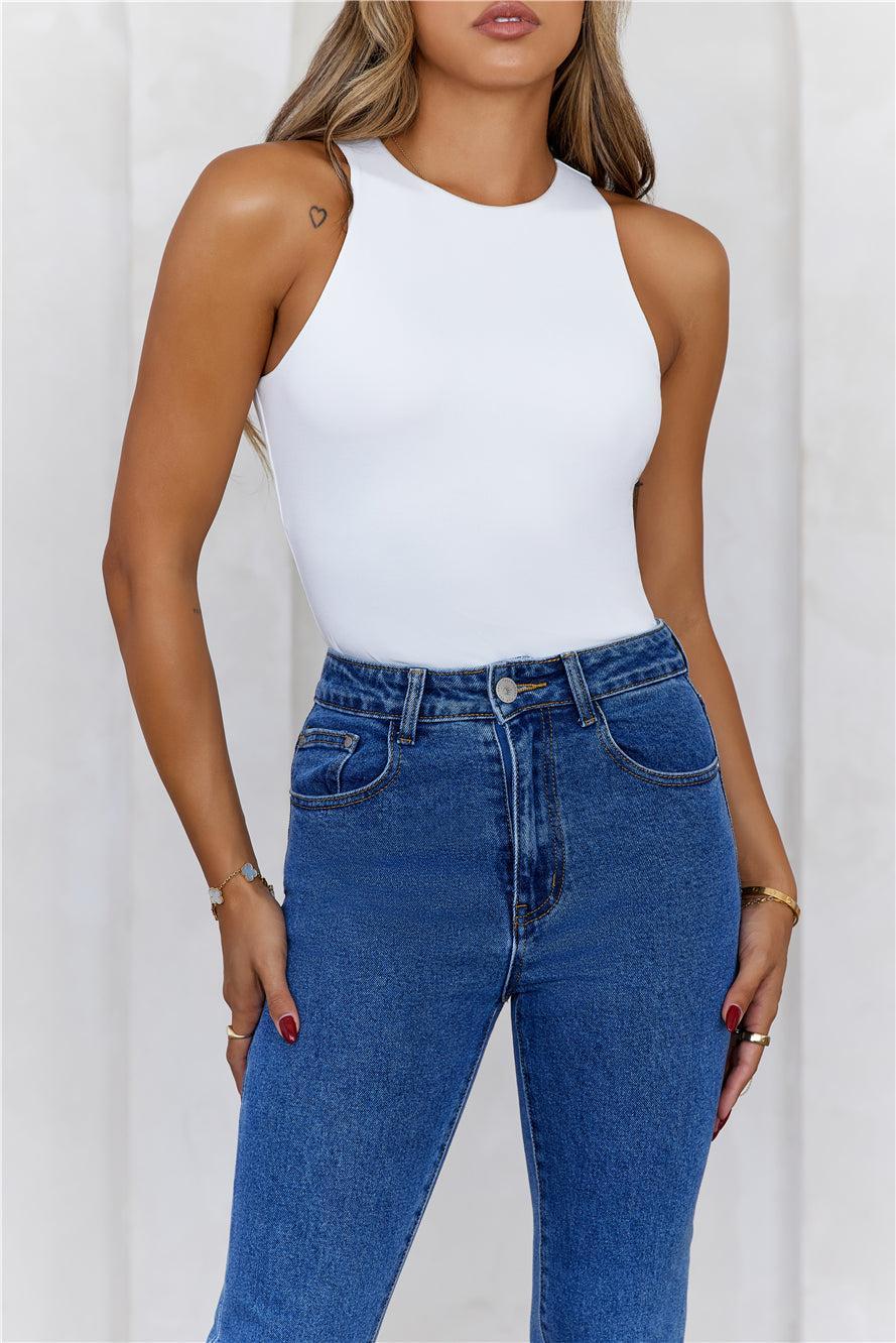 HELLO MOLLY BASE Repeat After Me Tank Top White Product Image