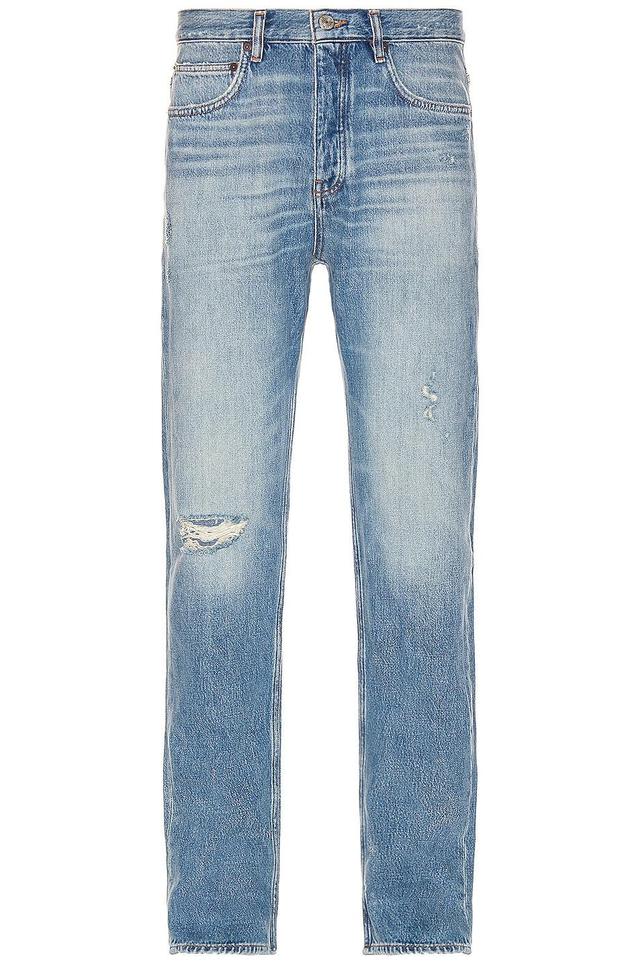 FRAME Distressed Straight Jean in Blue Product Image