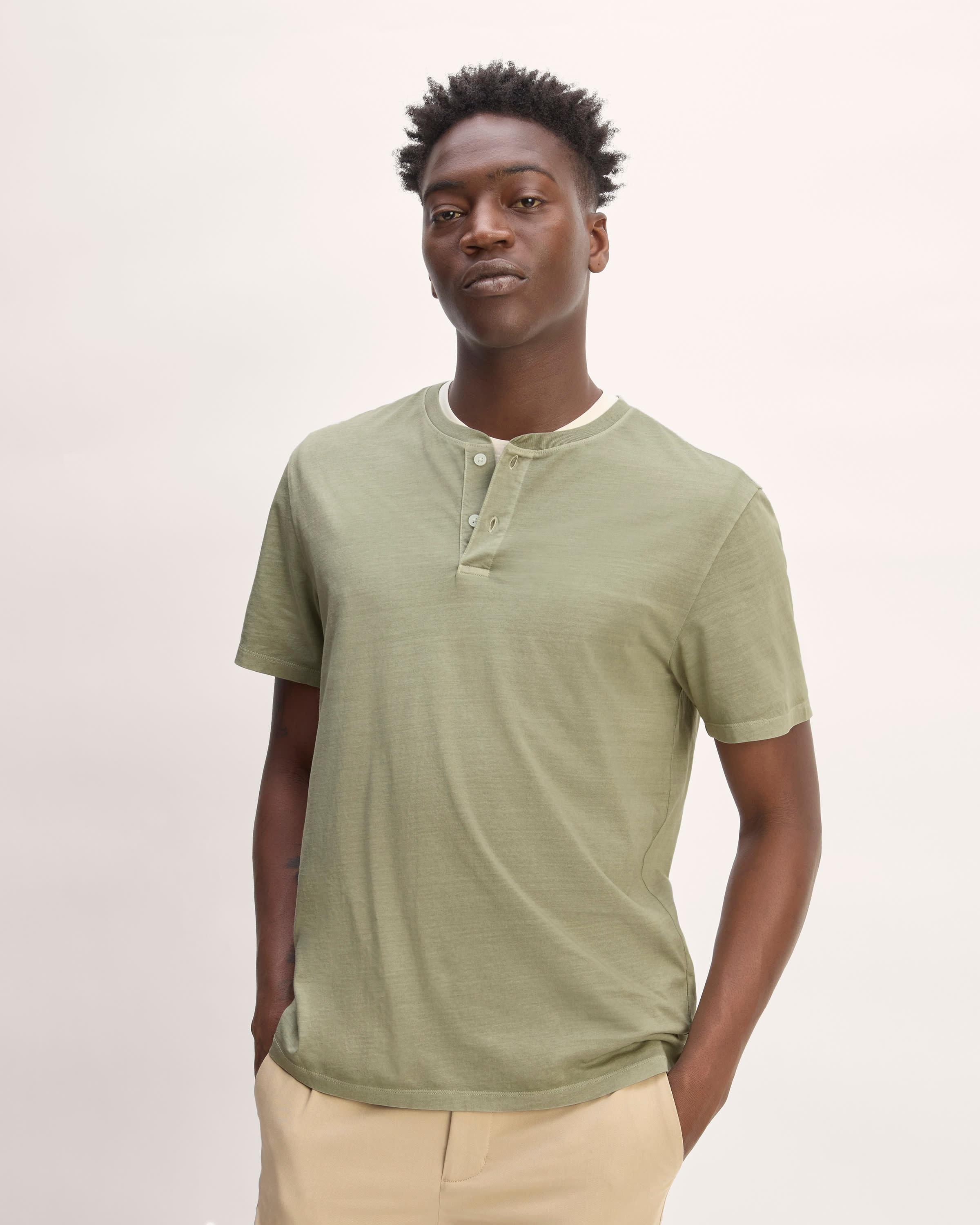 The Essential Organic Garment-Dyed Henley Product Image