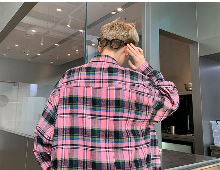 Long-Sleeve Plaid Shirt Product Image