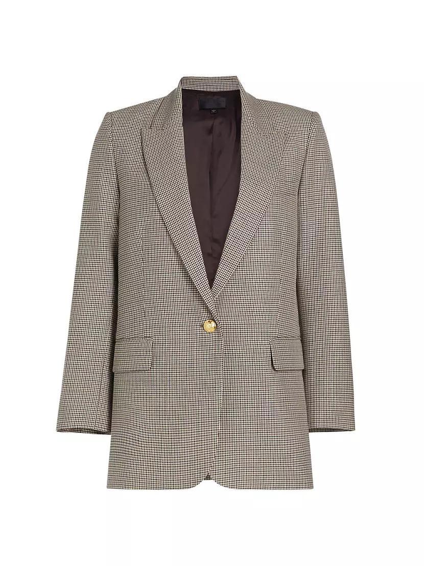 Diane Houndstooth Wool Blazer Product Image