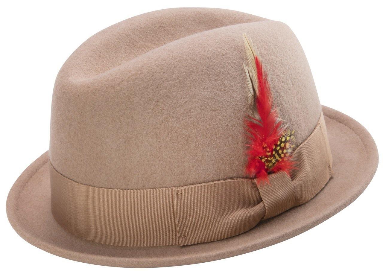 (L) Camel Wool Felt Fedora Hat Product Image