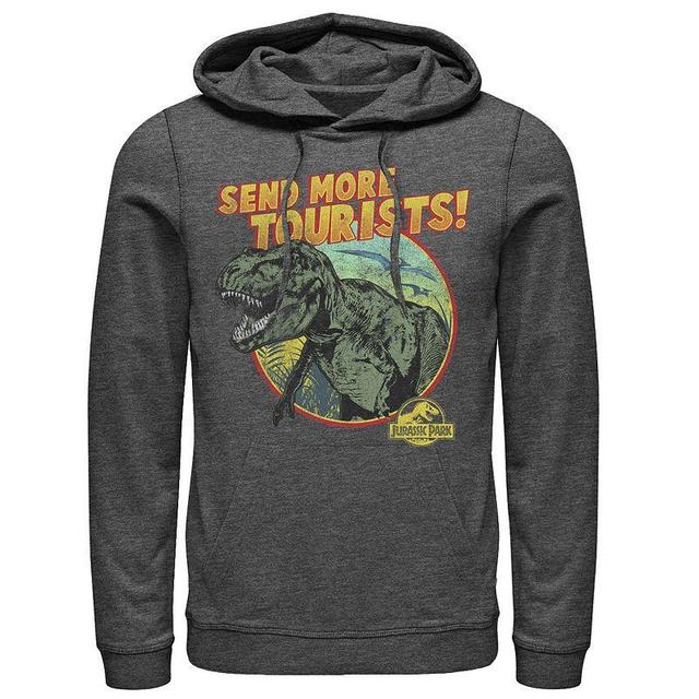 Mens Jurassic Park T-Rex Send More Tourists Hoodie Grey Heather Product Image