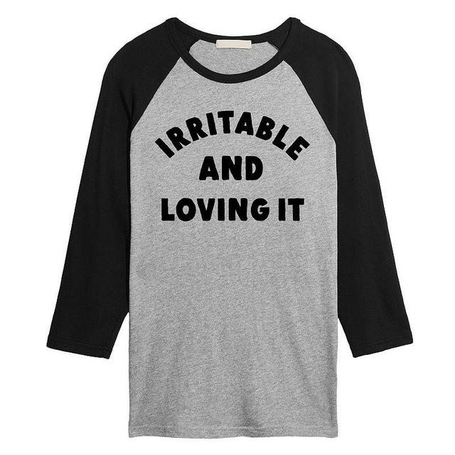 Mens Irritable and Loving It Raglan Tee Oxford Product Image