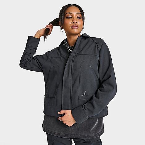 Jordan Womens Jordan NVTY Jacket - Womens Off Noir Product Image