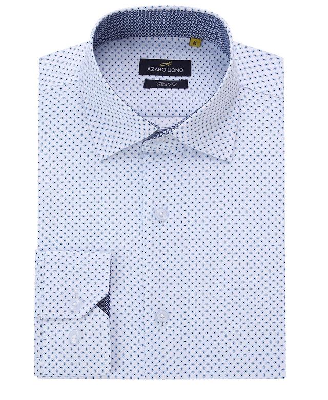 Men's Business Geometric Long Sleeve Button Down Shirt Product Image