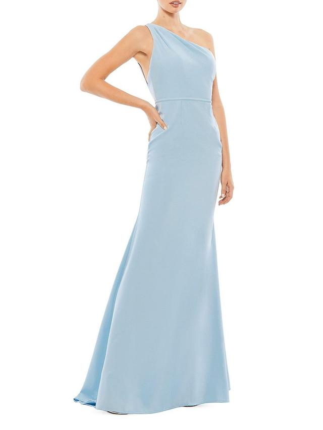 Womens One-Shoulder Trumpet Gown Product Image