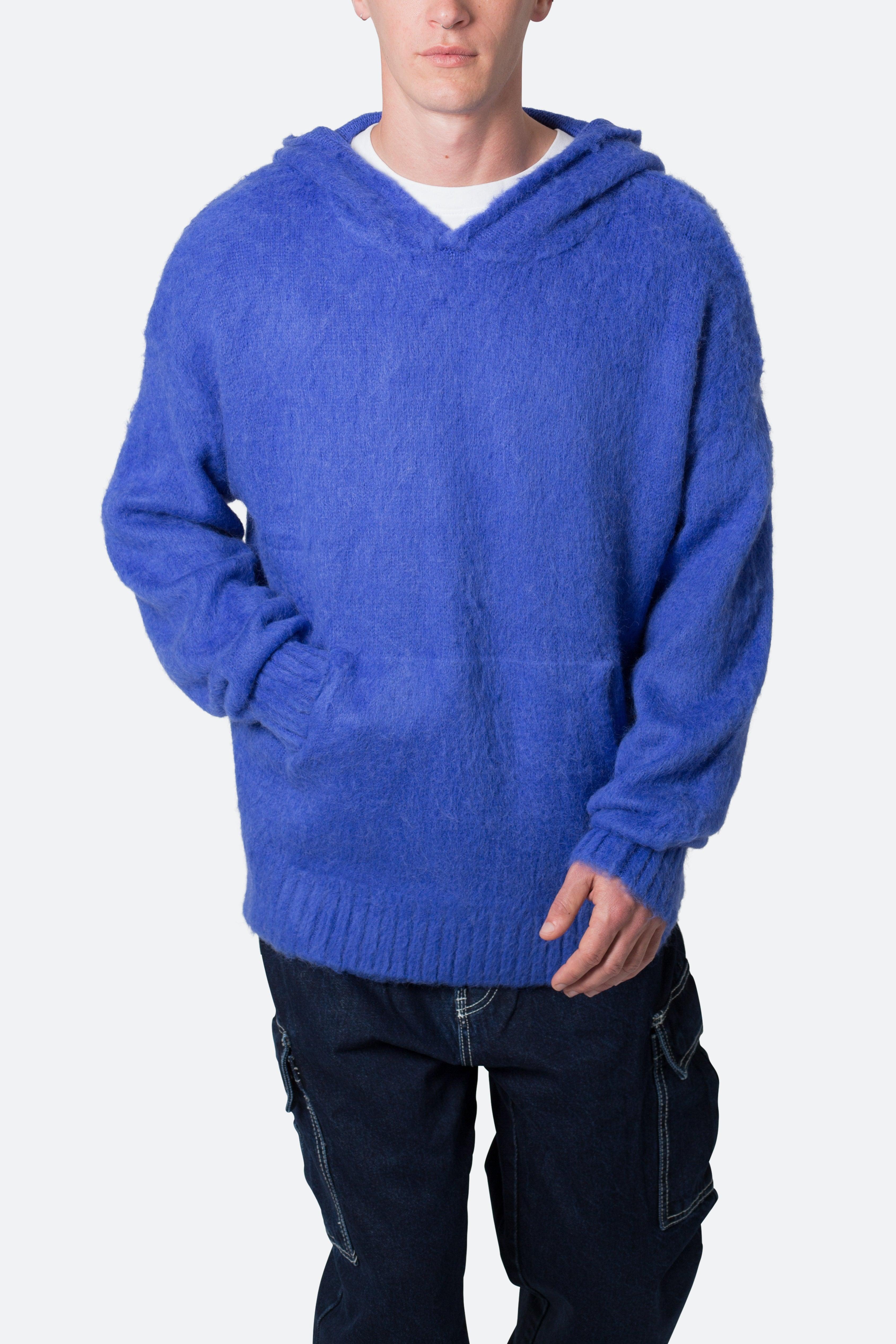 Mohair Hoodie - Blue Product Image