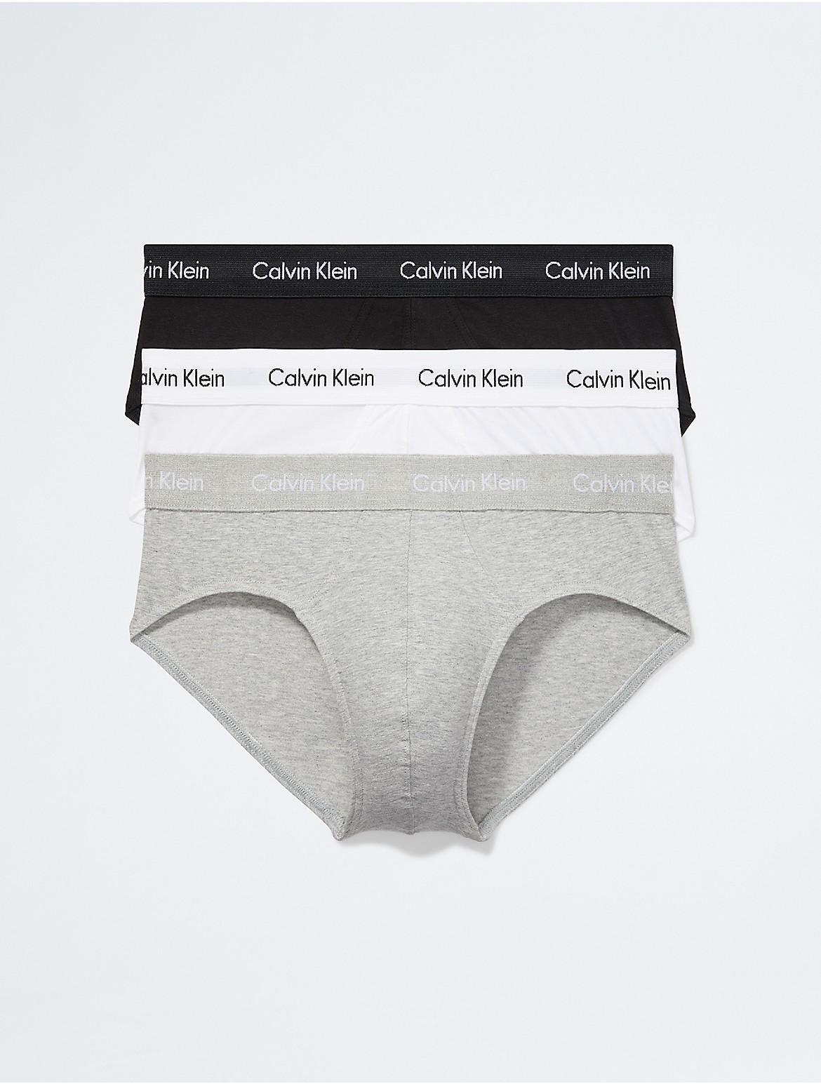 Calvin Klein Mens Cotton Stretch 3-Pack Hip Brief - White - S Product Image