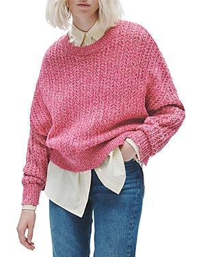 Womens Edie Cotton-Blend Open-Knit Relaxed Sweater Product Image