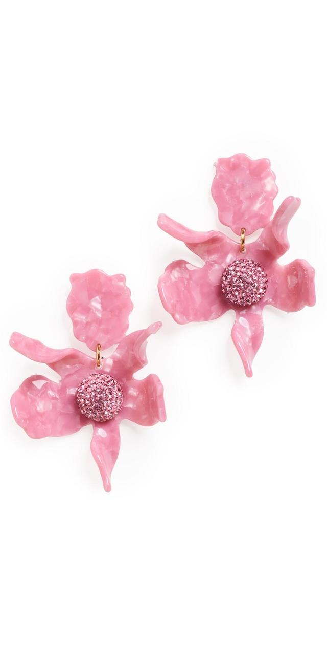 Womens Lily Marbelized Acetate & Crystal Earrings Product Image