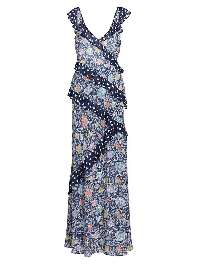 Womens Gail Floral Ruffle Maxi Dress Product Image