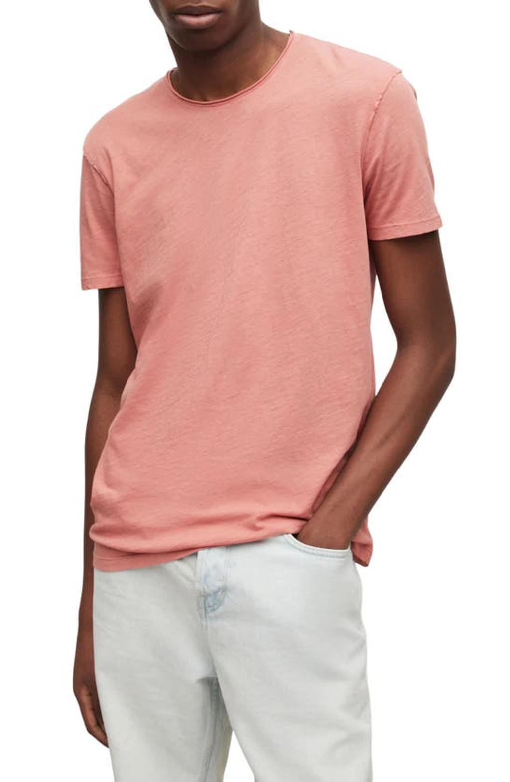 Slim Fit Crewneck T-shirt In Pink Product Image