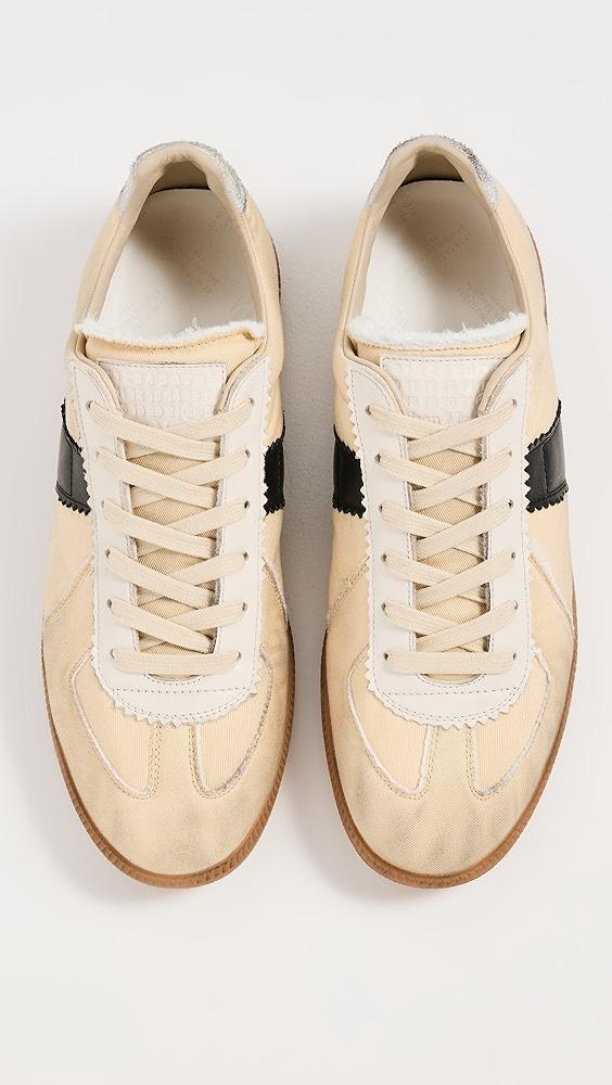 Maison Margiela Distressed Mixed Materials Replica Sneakers | Shopbop Product Image