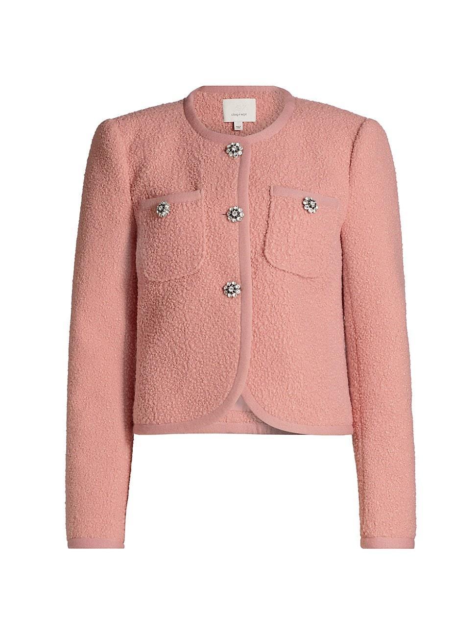 Womens Junia Teddy-Boucl Crewneck Jacket Product Image