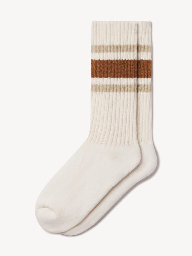 Stone/Brown Sport Stripe Sock Product Image